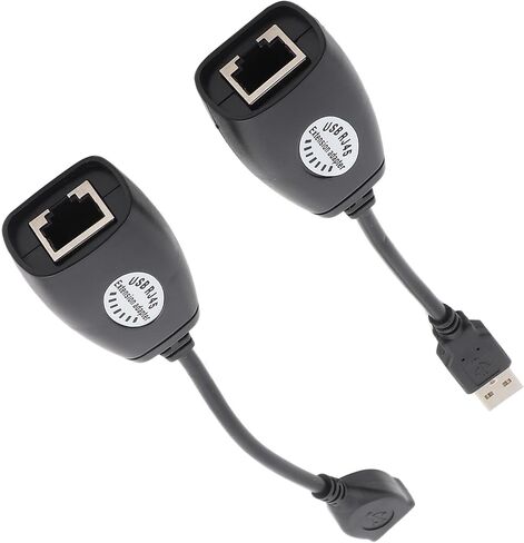 plplaaoo USB to RJ45 Ethernet Extension Cable High Speed USB Network Adapter Wired LAN Extender for USB Cameras Printers Webcams Keyboards and More Black 48g in Saudi Arabia