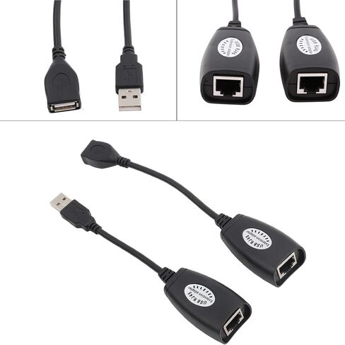 plplaaoo USB to RJ45 Ethernet Extension Cable High Speed USB Network Adapter Wired LAN Extender for USB Cameras Printers Webcams Keyboards and More Black 48g in Saudi Arabia