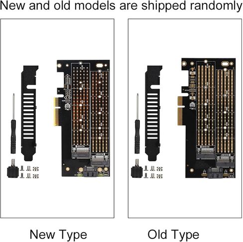 plplaaoo PCIE إلى M.2 SATA NVME بطاقة توسيع القرص المزدوج عالية السرعة محول فتحة مزدوجة لـ 2230 2242 2260 2280 22110 M.2 SSDs مع مؤشر LED ومنظم جهد مكثف صلب in Saudi Arabia