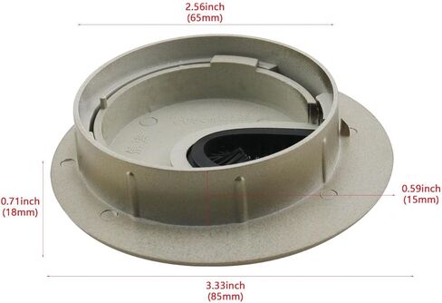 HJGarden 2PCS 65mm Plastic Cable Box Office Computer Desk Thickened Cable Hole Cover Bronze Color Used for Organizing Power Communication Audio Video and Data Cables in Saudi Arabia