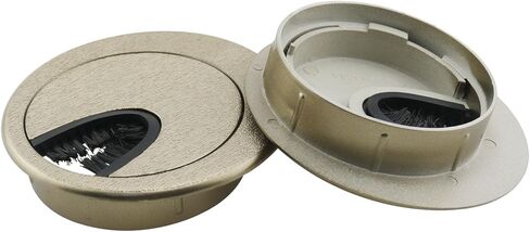 HJGarden 2PCS 65mm Plastic Cable Box Office Computer Desk Thickened Cable Hole Cover Bronze Color Used for Organizing Power Communication Audio Video and Data Cables in Saudi Arabia