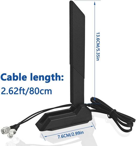 External WiFi 6 6E Tri-Band Antenna 6GHz 5.8GHz 2.4GHz Magnetic Base Replacement Antenna for GIGABYTE B650 Gaming X AX PC Desktop Computer Gaming WiFi Motherboard Card in Saudi Arabia