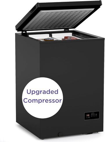ADT Chest Freezer Free-Standing Top Door Freezers 6.8℉ to -4℉ (Black, 3.5 Cubic Feet) in Kuwait
