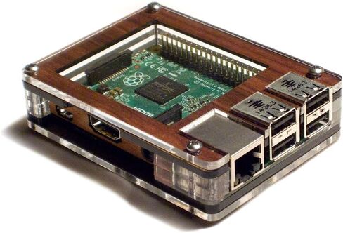 C4Labs Zebra Case - Raspberry Pi3B+, 2, B+ and 2B (Solid top Walnut) with Heatsinks in Saudi Arabia