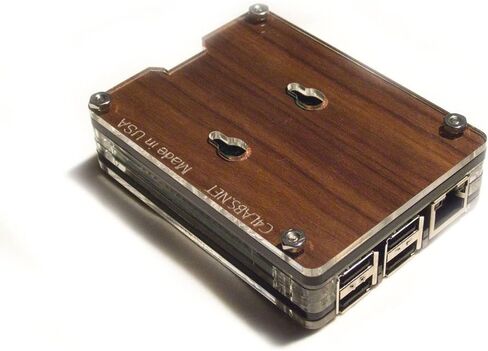 C4Labs Zebra Case - Raspberry Pi3B+, 2, B+ and 2B (Solid top Walnut) with Heatsinks in Saudi Arabia