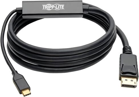 كابل محول Tripp Lite USB C إلى DisplayPort 4K متوافق مع Thunderbolt 3، M/M، USB من النوع C إلى DP، USB-C، USB Type-C 6' 6ft (U444-006-DP)، أسود in Saudi Arabia