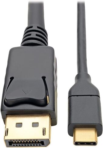كابل محول Tripp Lite USB C إلى DisplayPort 4K متوافق مع Thunderbolt 3، M/M، USB من النوع C إلى DP، USB-C، USB Type-C 6' 6ft (U444-006-DP)، أسود in Saudi Arabia