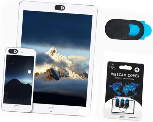 6pcs Webcam Cover Slider Privacy for Tablets and Smartphones Plastic Easy to Install Fit Black in Saudi Arabia