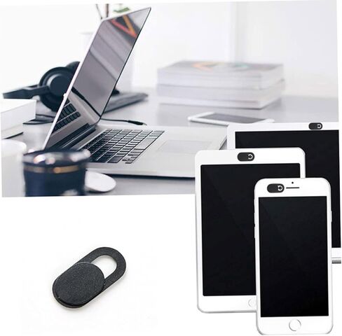 6pcs Webcam Cover Slider Privacy for Tablets and Smartphones Plastic Easy to Install Fit Black in Saudi Arabia