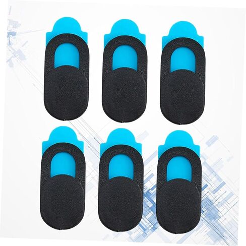 6pcs Webcam Cover Slider Privacy for Tablets and Smartphones Plastic Easy to Install Fit Black in Saudi Arabia