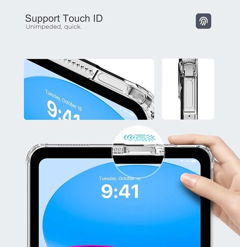 حافظة MoKo الشفافة لجهاز iPad (A16) الجيل الحادي عشر 2025 مقاس 11 بوصة وحامل أقلام MoKo ملصق مناسب لقلم Apple Pencil Pro in Saudi Arabia