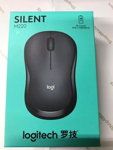 ماوس لاسلكي أسود، اتصال USB، M220 صامت in Kuwait