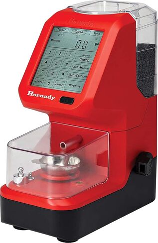 قياس مسحوق Hornady Auto Charge Pro - قياس دقيق للمسحوق وتوزيعه، دقيق حتى 0.1 كسب - يتميز بسرعات هزيلة قابلة للتخصيص، وشاشة تعمل باللمس بإضاءة خلفية ومستوى فقاعات مدمج in Kuwait