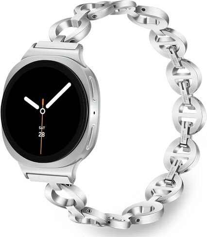 Dhwazz سوار مجوهرات أنيق لساعة سامسونج جالاكسي 8 40 مم / 44 مم Watch8 Classic 46 مم حزام بديل من الفولاذ المقاوم للصدأ للسيدات in Kuwait