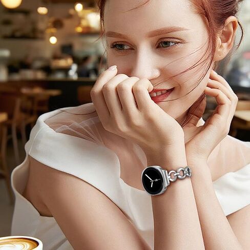 Dhwazz سوار مجوهرات أنيق لساعة سامسونج جالاكسي 8 40 مم / 44 مم Watch8 Classic 46 مم حزام بديل من الفولاذ المقاوم للصدأ للسيدات in Kuwait