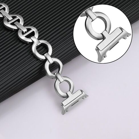 Dhwazz سوار مجوهرات أنيق لساعة سامسونج جالاكسي 8 40 مم / 44 مم Watch8 Classic 46 مم حزام بديل من الفولاذ المقاوم للصدأ للسيدات in Kuwait