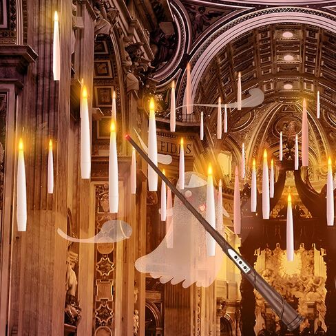 شموع عائمة مع عصا ، 20 قطعة شموع معلقة سحرية ، ودافئ الضوء الدافئ عائم عائم شمعة مع عصا بعيدة ، والبطارية تشرف الشمعة in Kuwait