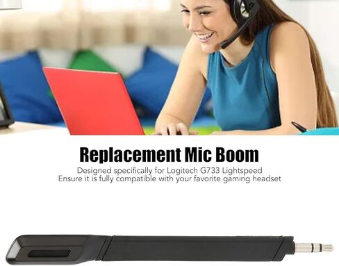 Replacement Microphone for G733 Lightspeed Wireless Gaming Headset, 3.5mm Detachable Noise Cancelling Microphone, Noise Cancellation Omnidirectional Mic in Saudi Arabia