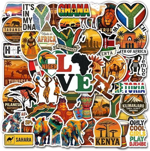 50 Pcs Caribbean Stickers Waterproof Tropical Vinyl Decal Island Life Sticker Laptop Water Bottle Tablet Phone Luggage Scrapbook Journal Skateboard Guitar Fridge Gifts for Teens Adults in Saudi Arabia