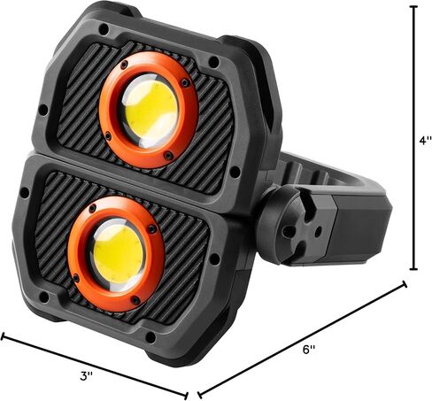NEBO OMNI 3K Rechargeable Work Light | 3000 Lumens COB, 6 Light Modes, Rotating Magnetic Handles, Built-In Power Bank, Water Resistant, Portable Camping Lantern, Includes USB-C Charging Cable in Saudi Arabia