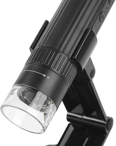 مجهر رقمي، دقة 1080 بكسل عالية الدقة مع 8 مصابيح LED، تكبير 50X إلى 1000X، تصميم USB محمول ولاسلكي للهاتف والكمبيوتر اللوحي in Kuwait