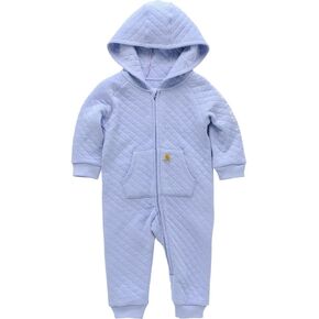 Carhartt baby-girls Baby Girls Long-sleeve Hooded Zip-up Footless Jumpsuit One-piece Hoodie in Kuwait