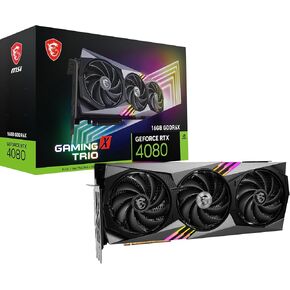 بطاقة رسومات الألعاب MSI GeForce RTX 4080 سعة 16 جيجابايت Gaming X Trio - 16 جيجابايت GDDR6X، 2610 ميجاهرتز، PCI Express Gen 4، 256 بت، 3X DP v 1.4a، HDMI 2.1a (يدعم 4K و8K HDR) in Kuwait