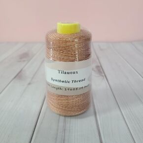 Tilauoux Synthetic thread – Light brown large roll, suitable for crafts/leather goods in Saudi Arabia