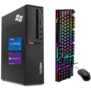 Lenovo ThinkCentre M910S SFF Desktop, Windows 11 Pro, Core i5-6500 3.2GHz-3.6GHz, 8GB DDR4, 256GB SSD, WiFi, BT, Keyboard and Mouse(Renewed) in Kuwait