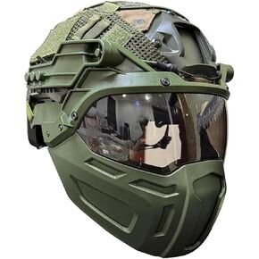 Tactical Fast Helmet Set Adjustable Airsoft Helmet with Mask Helmets Cover and Goggles Lightweight Outdoor Tactical Gear for Paintball CS Hunting Airsoft Training in Saudi Arabia