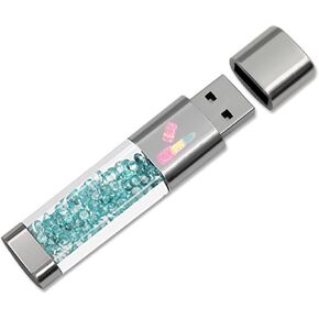 محرك فلاش USB بسعة 64 جيجابايت، عصا تخزين لحفظ الصور للذاكرة الخارجية من Techkey للصور/الفيديو/موفر البيانات/النسخ الاحتياطي V2.19 عالي السرعة للإبهام/القفز/الأقراص الصلبة - أزرق نابض بالحياة in Kuwait