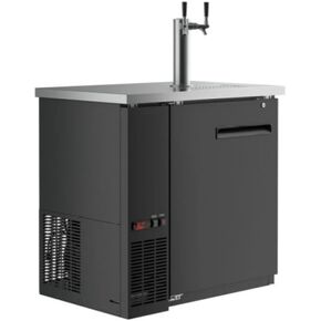 PEAKCOLD 2 Door, 4 Tap Commercial Beer Dispenser - Double Tower Keg Cooler - Kegerator; 60" W in Kuwait