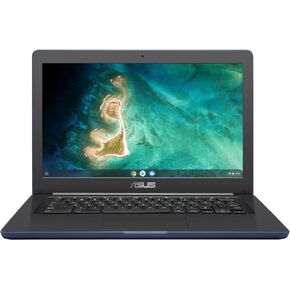 ASUS Chromebook C403 Rugged & Spill Resistant Laptop, 14.0" HD, 180 Degree, Intel Celeron N3350 Processor, 4GB RAM, 32GB eMMC, MIL-STD 810G Durability, Dark Blue, Education, Chrome OS, C403NA-WS42-BL in Saudi Arabia
