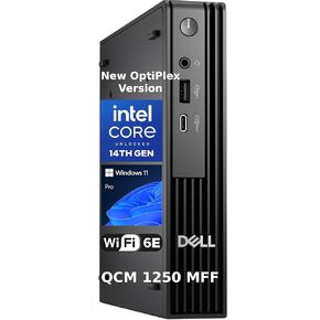 كمبيوتر مكتبي صغير للأعمال Dell Pro Micro QCM1250، إصدار OptiPlex جديد، Intel Core i5-14500T (14 نواة، 20 خيط، ذاكرة تخزين مؤقت 24 ميجابايت)، 16 جيجابايت DDR5، 512 جيجابايت PCIe SSD، دعم عرض مزدوج 4K، USB-C، Win 11 Pro in Kuwait