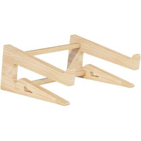 Wooden Laptop Stand Height Riser Rack for 12-14.7 Inch Notebooks, Computer Elevated Bracket Compatible with Portable Office and Home Use in Saudi Arabia