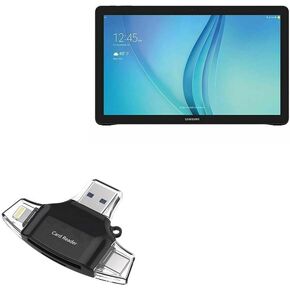 أداة BoxWave الذكية المتوافقة مع Samsung Galaxy View 18.4 (SM-T677) - قارئ بطاقات SD AllReader، قارئ بطاقات microSD SD مدمج USB - أسود داكن in Kuwait