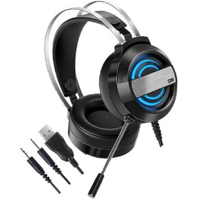 DOITOOL Wired Gaming Headset with Microphone Stereo Over-Ear Headphones for PC and Laptop Noise Cancelling USB Connection for Gamers and Home Use in Saudi Arabia