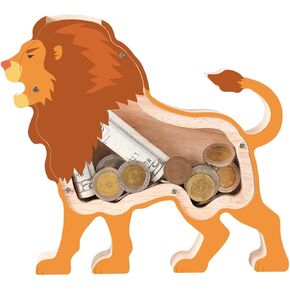 Wooden Fish Piggy Bank for Kids, Clownfish Money Bank for Boys Girls, Unbreakable Kids Money Box for Boys Girls Toddler, Large Saving Coin Jar for Birthday, Educational Toys in Kuwait