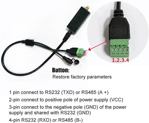 Tyenaza RS485 إلى WiFi Serial Server هوائي خارجي وحدة الاتصالات اللاسلكية واجهة RJ45 in Saudi Arabia