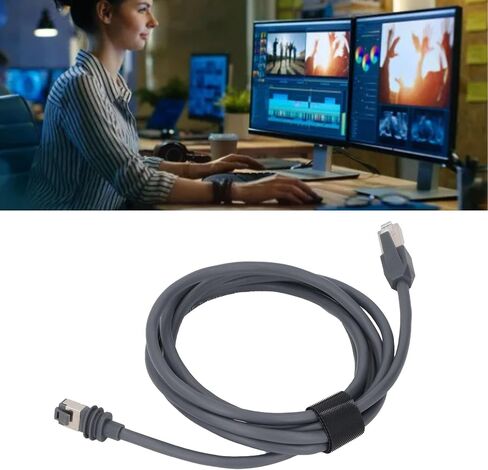 كابل RJ45 هوائي الأقمار الصناعية مستطيل، اتصال مستقر 1200 ميجا بايت في الثانية سرعة عالية يناسب GEN3 2 متر رمادي PVC نحاس in Kuwait