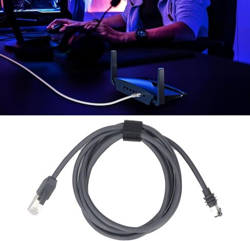 كابل RJ45 هوائي الأقمار الصناعية مستطيل، اتصال مستقر 1200 ميجا بايت في الثانية سرعة عالية يناسب GEN3 2 متر رمادي PVC نحاس in Kuwait