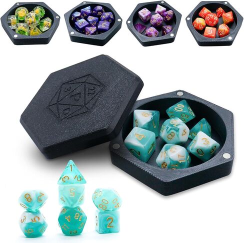 Mystery DND Dice Set (7 Polyhedral Dice) and Dragon Egg Suitable for DND, MTG, RPG,Tabletop Games(1 Dragon Egg+7 dice) in Saudi Arabia