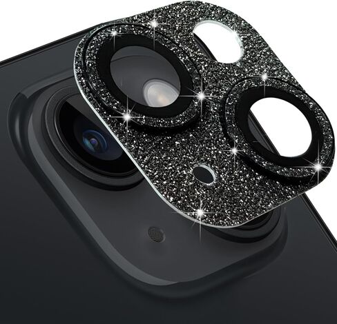 واقي عدسة الكاميرا لهاتف iPhone 13 Pro وiPhone 13 Pro Max، واقي شاشة كاميرا من الزجاج المقوى المضاد للخدش ومضاد للصدمات، غطاء حماية كامل للكاميرا، غطاء عدسة لطيف - أسود in Kuwait