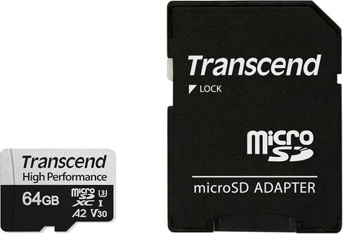 بطاقة ذاكرة MicroSDXC 330S عالية الأداء بسعة 64 جيجابايت (عبوة واحدة) من ترانسيند للألعاب والهواتف الذكية والكاميرات مع (1) قارئ GoRAM (64 جيجابايت) in Saudi Arabia