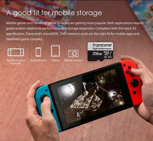 بطاقة ذاكرة MicroSDXC 330S عالية الأداء بسعة 64 جيجابايت (عبوة واحدة) من ترانسيند للألعاب والهواتف الذكية والكاميرات مع (1) قارئ GoRAM (64 جيجابايت) in Saudi Arabia