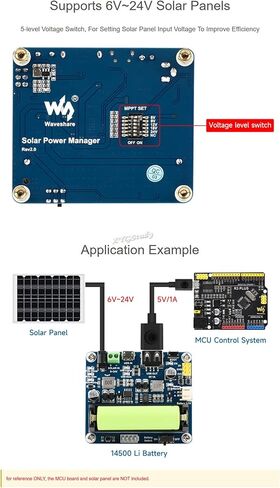 Solar Power Management Module for 6V~24V Solar Panel Can Charge 3.7V Li Battery USB Connection High-Efficiency Stability Safety in Saudi Arabia
