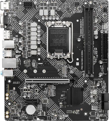 اللوحة الأم MSI PRO H610M-G DDR4 (الجيل 12/13/14 من Intel Core، مقبس LGA 1700، DDR4، PCIe 4، SATA 6 جيجابت/ثانية، 1 جيجابت في الثانية LAN، فتحات M.2، USB 3.2، mATX) (متجدد) in Kuwait