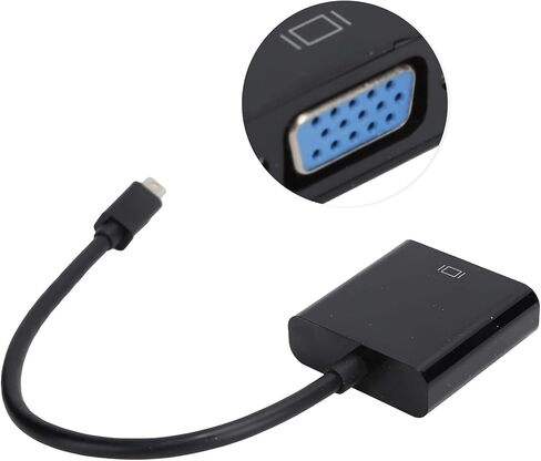 محول Mini DisplayPort إلى VGA، كابل فيديو 20 سم من Mini Male إلى VGA Female، 1080P @ 60HZ كابل محول الفيديو لجهاز TVMonitorProjector in Kuwait