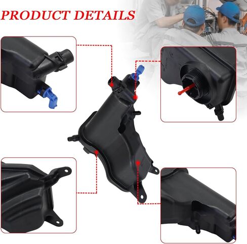 Engine Coolant Reservoir Tank & Sensor & Cap Repalces 17137567462 17137607482 17137640514 603-334, for BMW 118i 120i 125i 130i 135i 323i 325i 325xi 328i 328xi 330i 330xi 335i 335xi X1 Z4 in Saudi Arabia