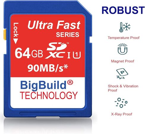 64GB SDXC Memory Card for Nikon Coolpix P1100, Z50II, Z5II Camera in Saudi Arabia